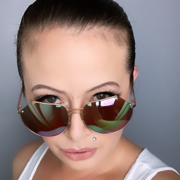 EDGE IWEAR MODERN ANGULAR AVIATORS COLOR MIRRORED - Picture 1 of 5